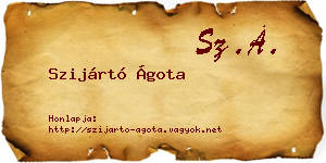 Szijártó Ágota névjegykártya